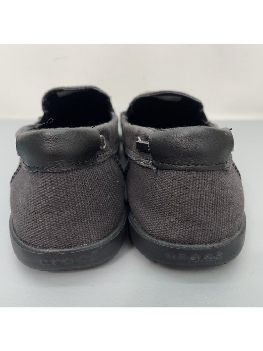 Crocs Walu Canvas Loafers Boat Shoes Brown Womens 6 - Picture 7 of 13